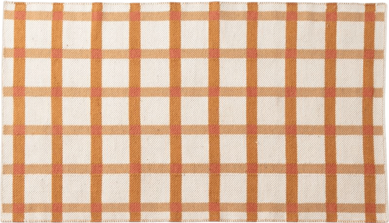 Plaid Wool Reversible Rug