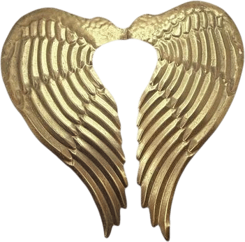 Large Gold Metal Angel Wings Wall Decor (2001)
