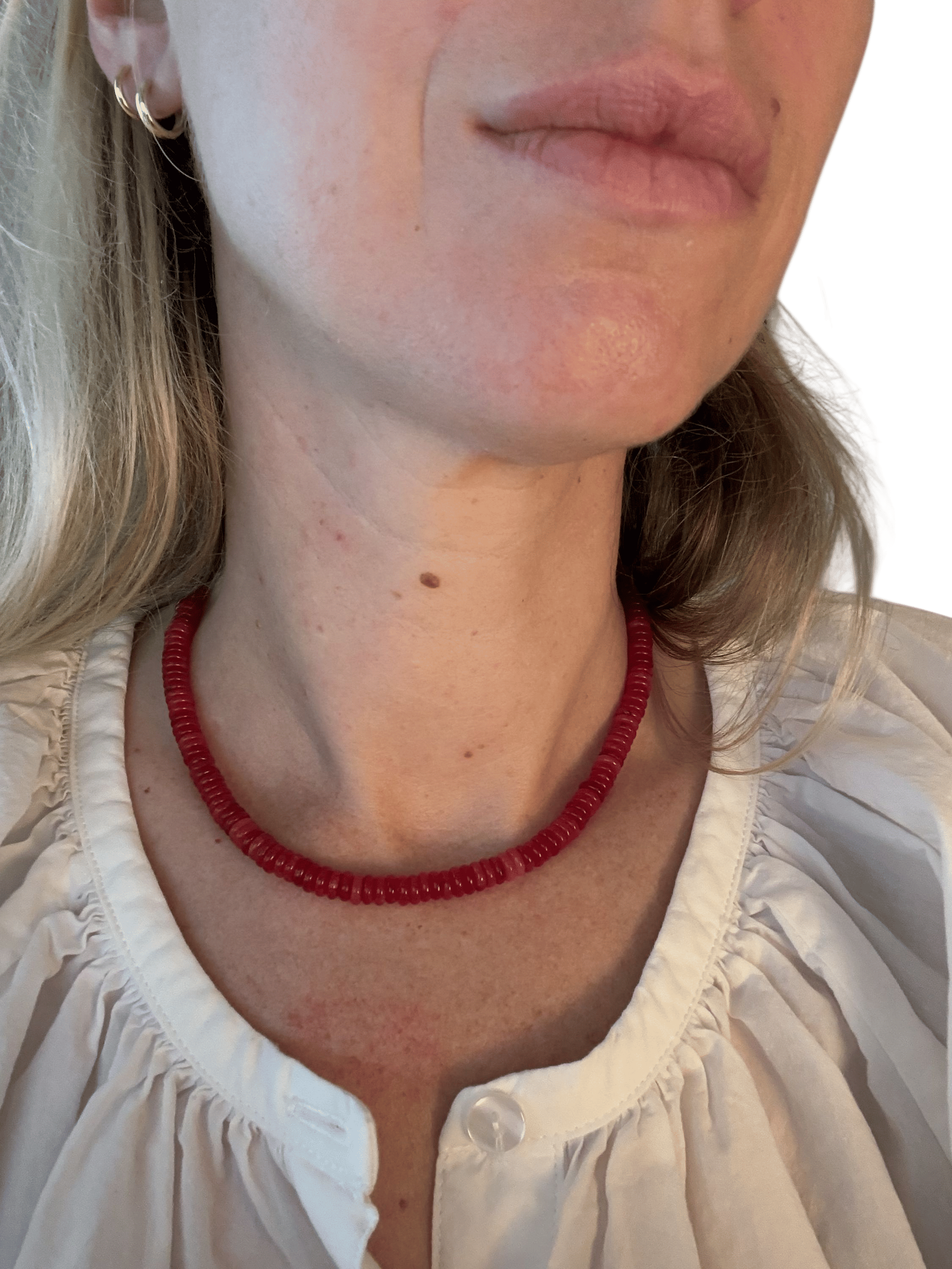 A red jade necklace (so pretty and affordable)