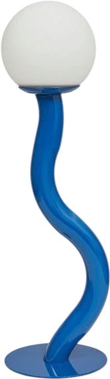 Squiggle Table Lamp in Cobalt
