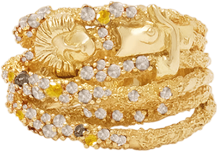 Carina Hardy 18K Pavé Arched Ring