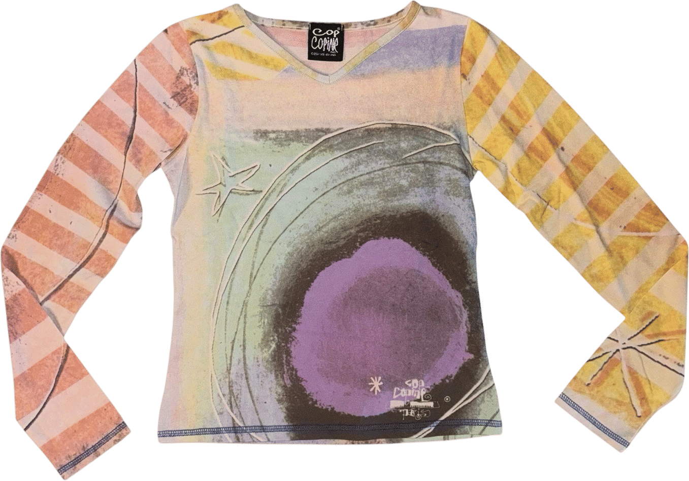 Rare Vintage Cop Copine Cosmic Mesh Top Old Label Y2K 2000s