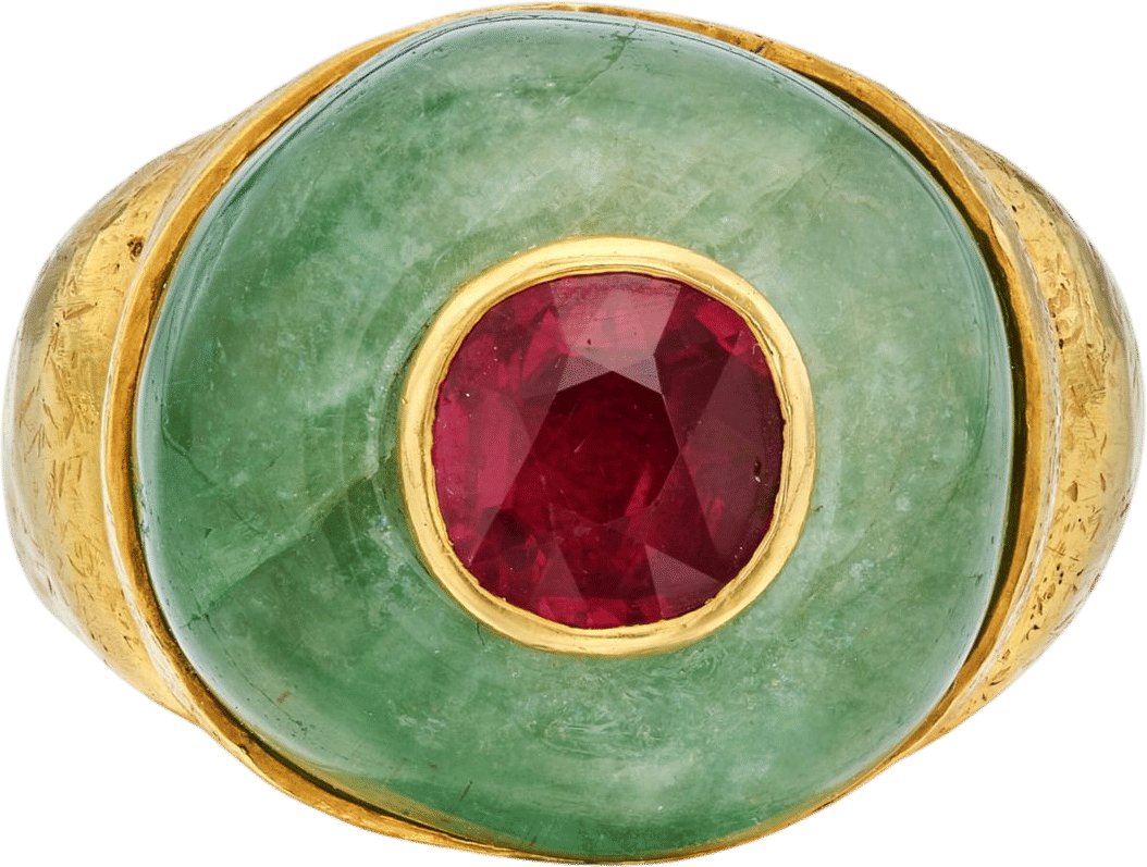 1939 Gold, Emerald and Ruby Ring