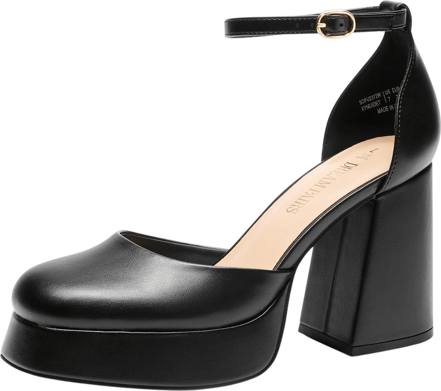 DREAM PAIRS Women's Platform Block Heel Pumps
4" Block Heels