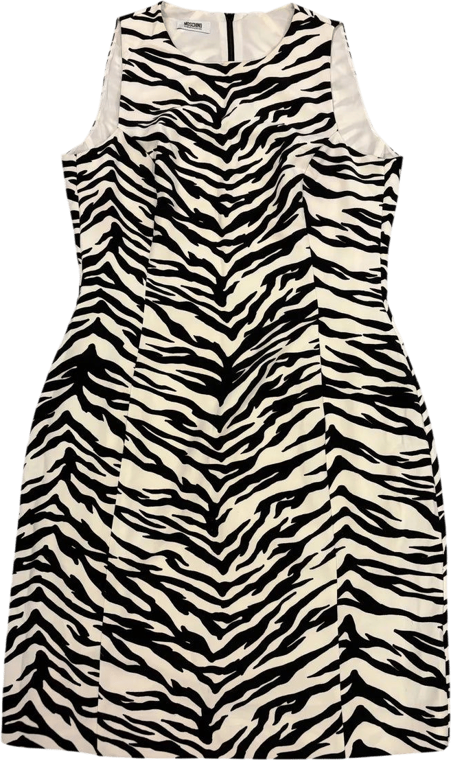 Moschino Zebra Black & White Dress