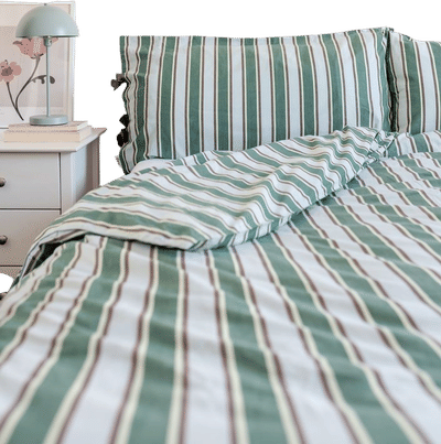 Cotton Duvet Cover - Tailored Stripe