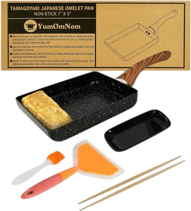 Tamagoyaki pan with accessories