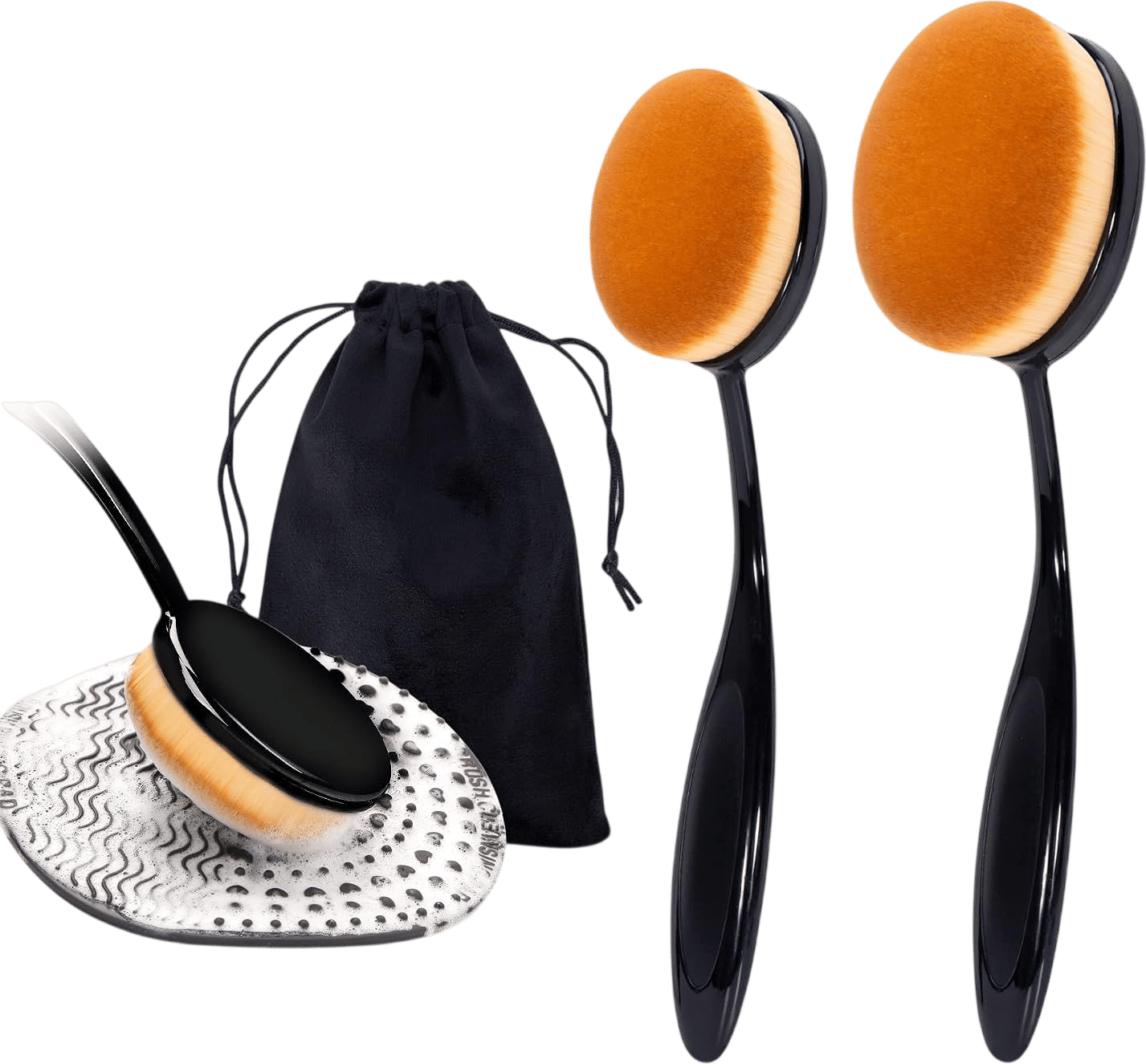Oval Makeup Brush Set