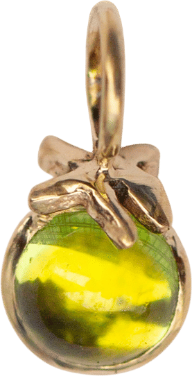 Cherry Peridot Tomato Charm