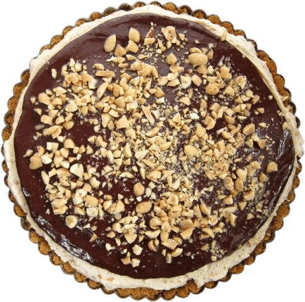 chocolate & peanut butter mousse tart