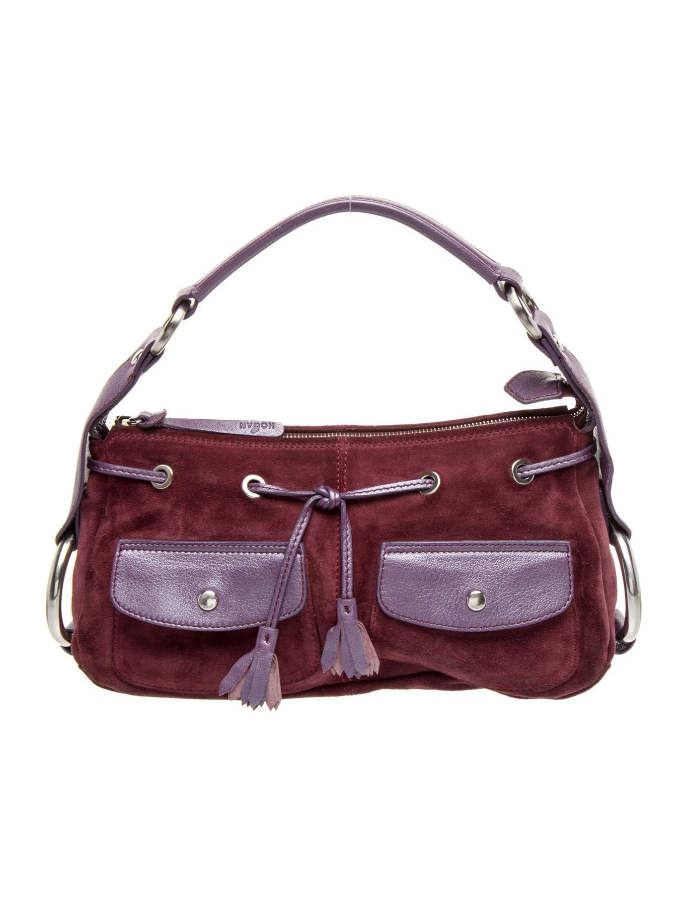 Suede Top Handle Bag