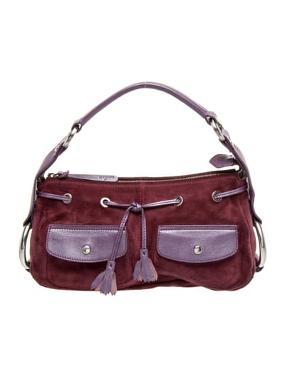 Suede Top Handle Bag