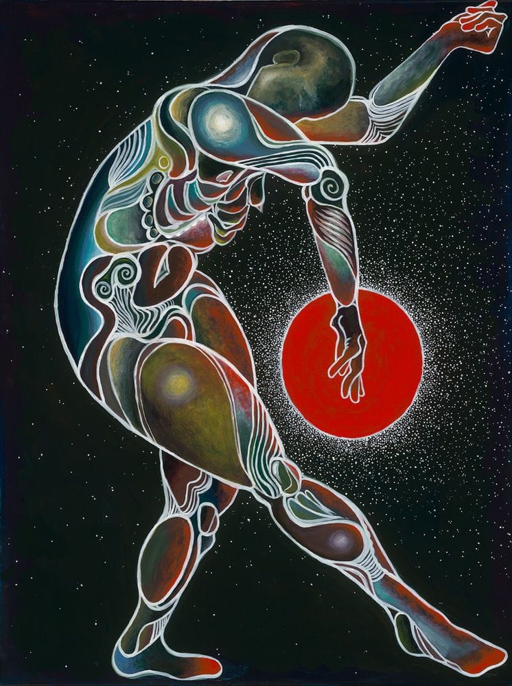 Kendall Laurent, Body (red), Acrylic on canvas, 2021