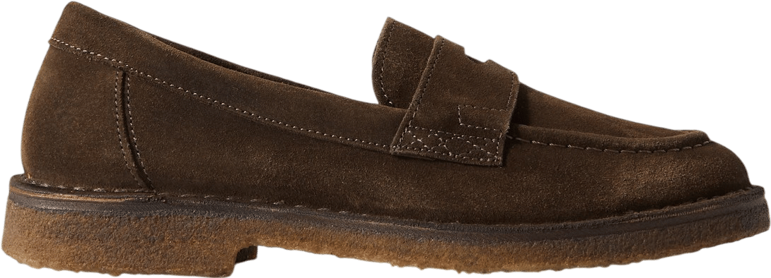 Drakes Canal Penny Loafer Brown Suede