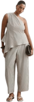 ARRANGE Curve one-shoulder top and pants set