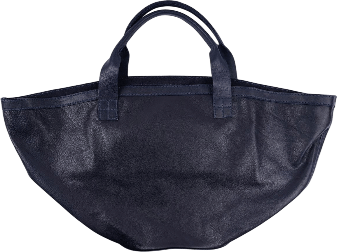 Circle Bottom Leather Carry All
