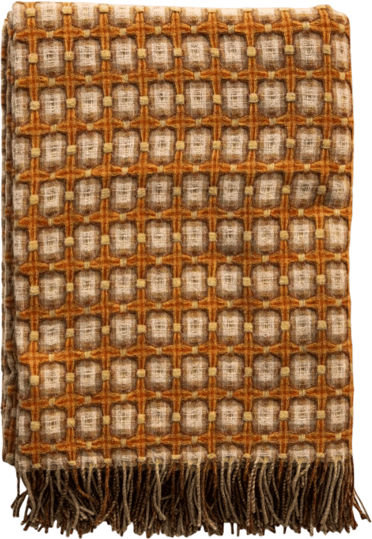 Lost & Found Basketweave Wool Throw by Paulette Rollo