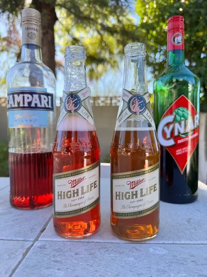 Spagett (Miller High Life + a shot of amaro)