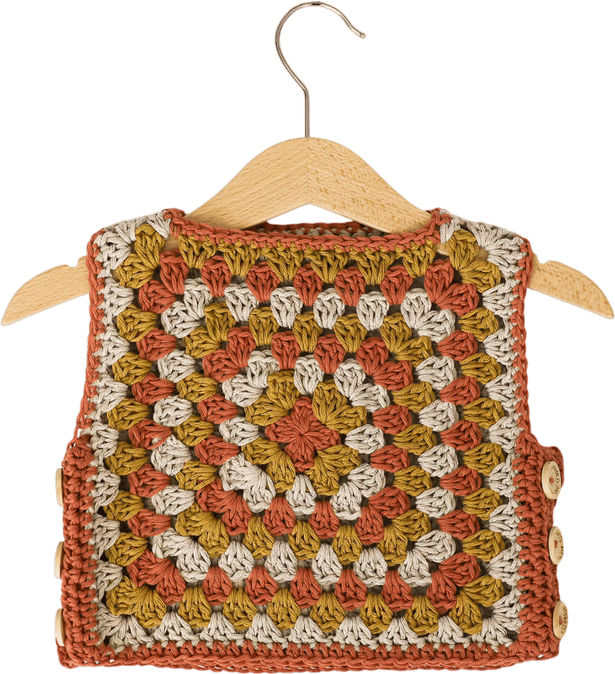 Little Granny Square Vest Crochet Pattern