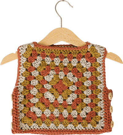 Little Granny Square Vest Crochet Pattern