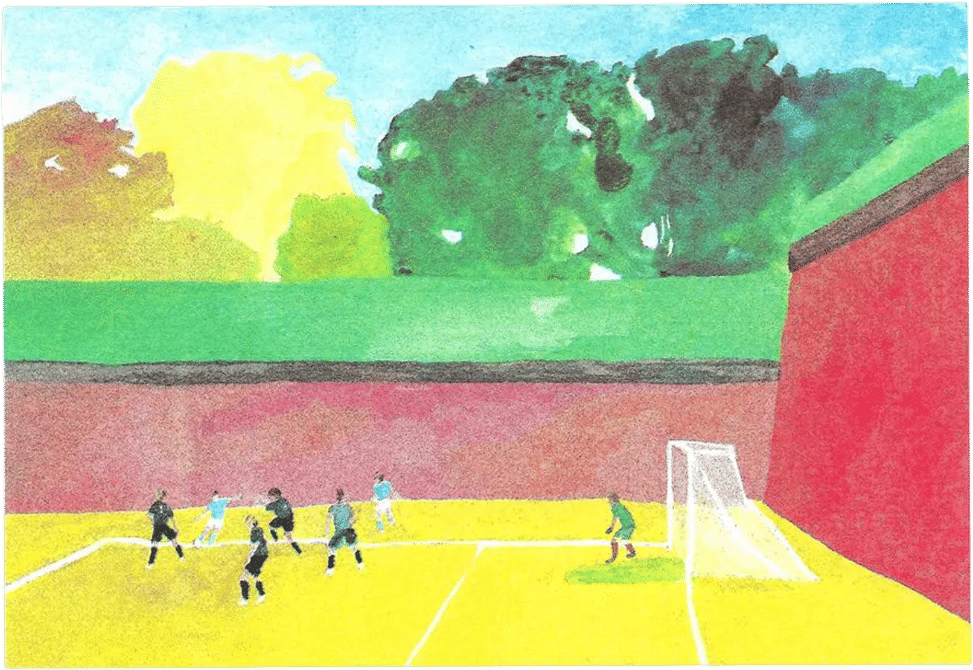 Risograph Football Print
