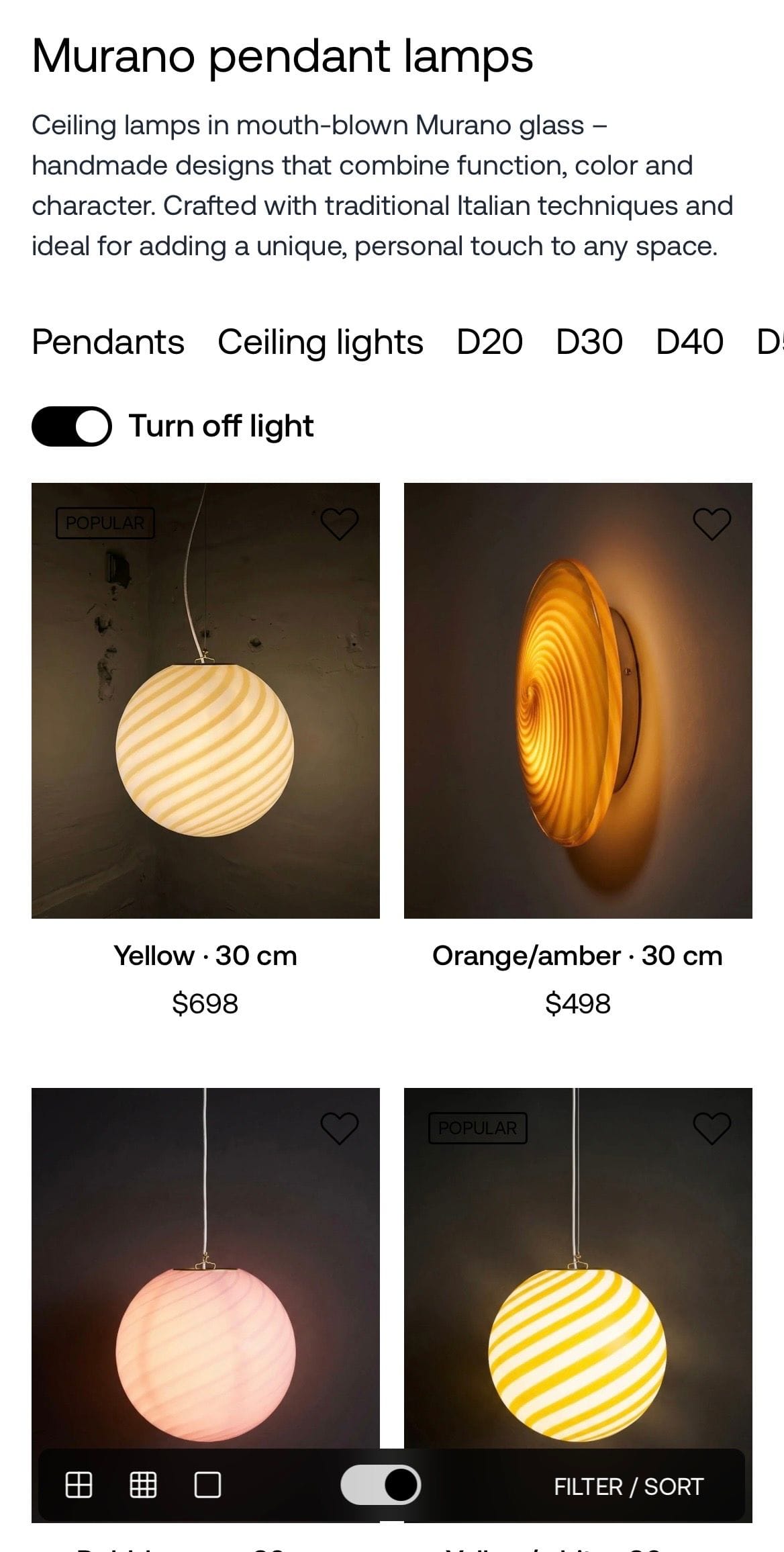 Vetro digital light switch