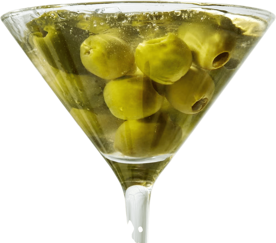 martini with a TON of olives