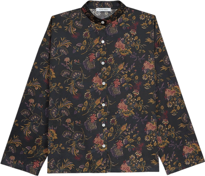 Silk-Cotton Drop-Shoulder Top