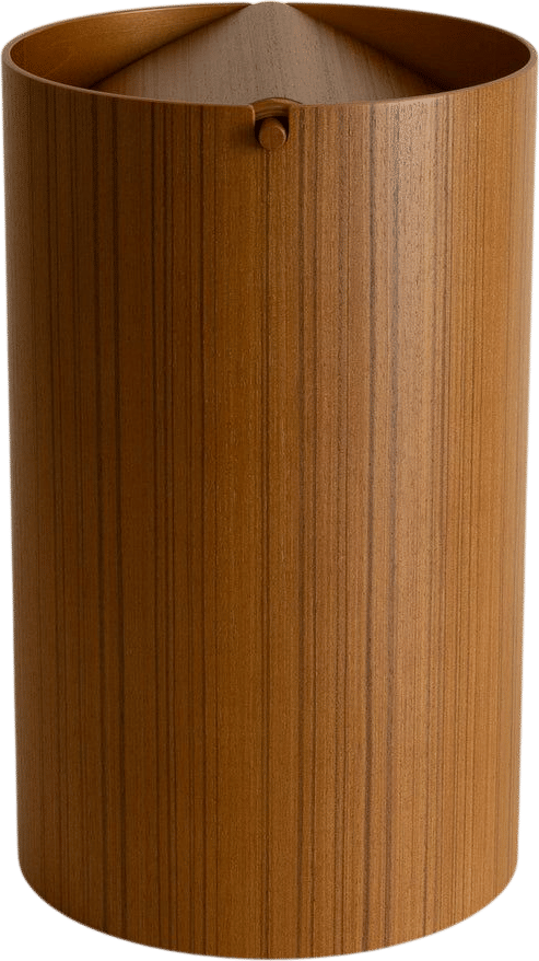 Saito Wood Waste Basket with Lid
