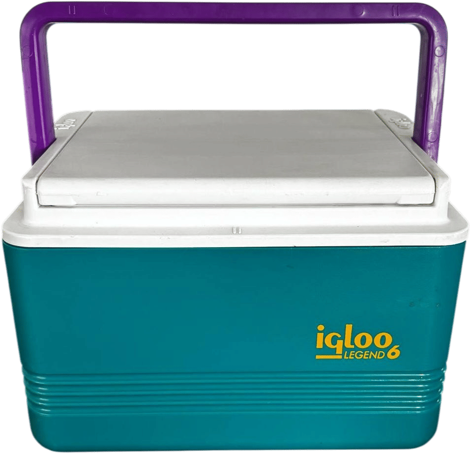 Vintage Igloo Legend 6 Cooler (Teal/Purple)