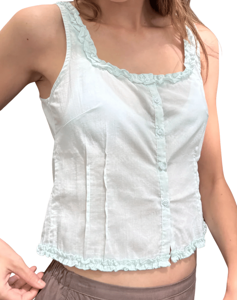 Deiji Studios Button Frill Top
