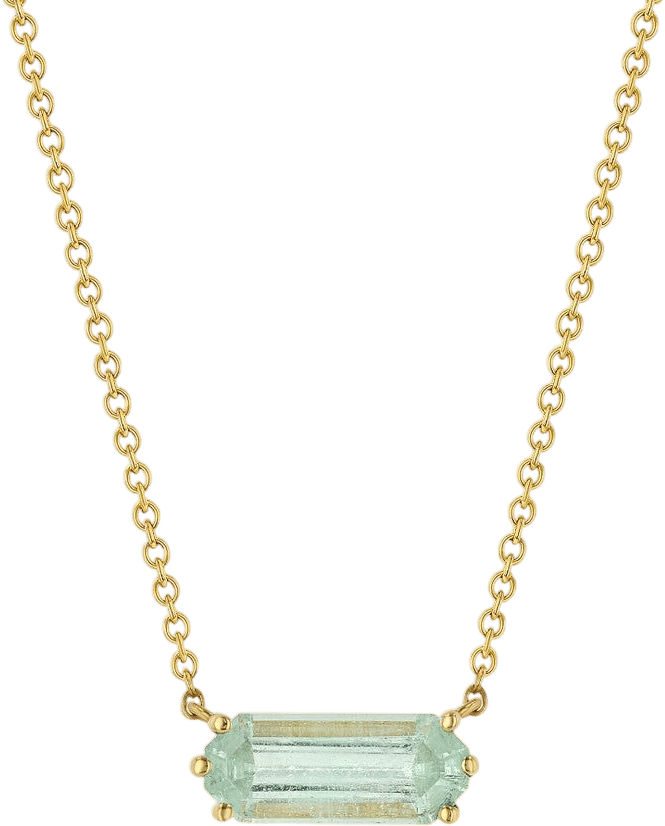 1.98ct Mint Beryl Prong Necklace