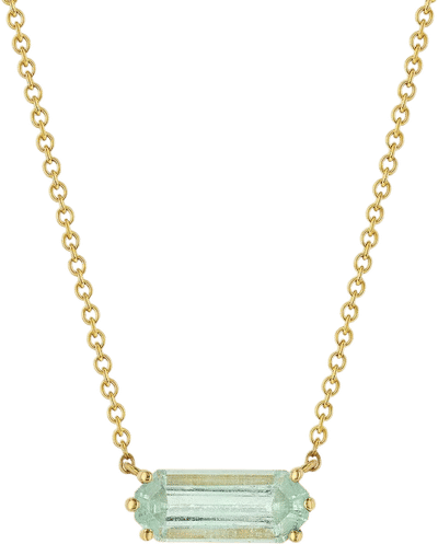 1.98ct Mint Beryl Prong Necklace