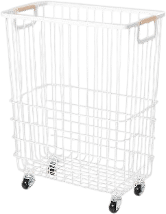 Rectangular Wire Rolling Laundry Hamper