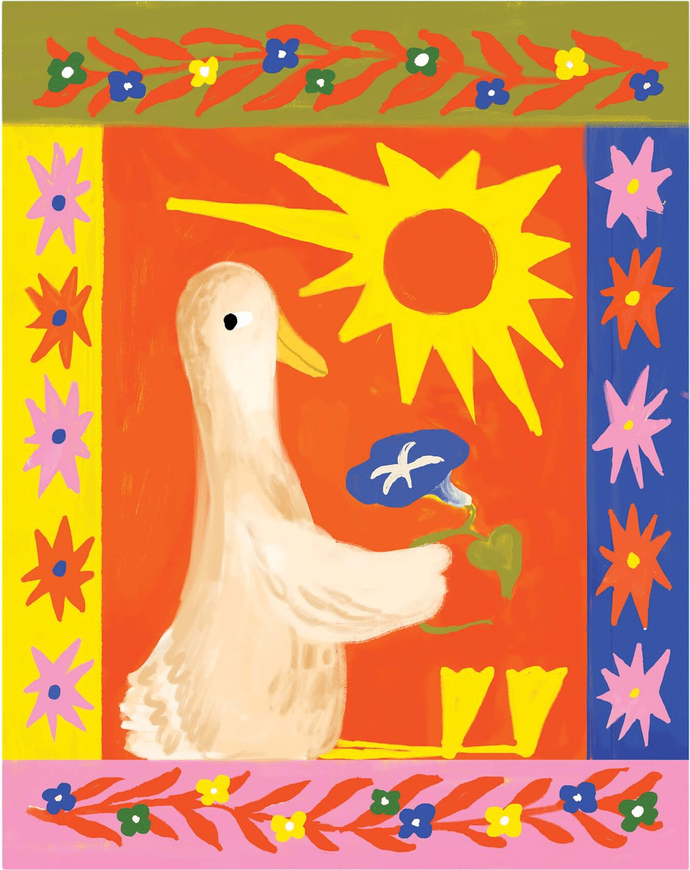 Sunny Duck Art Print