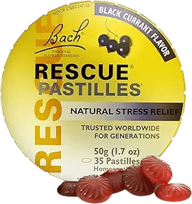 bach rescue pastilles, black currant