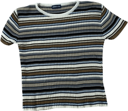 Vintage Limited Too Striped Ribbed Knit Baby Tee