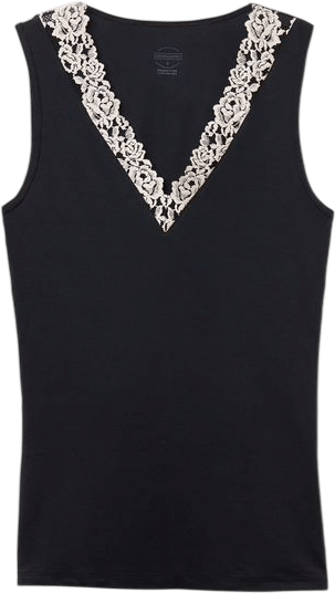 Pretty Flower Modal and Lace Tank Top