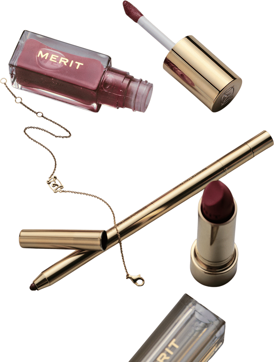 merit lip liner & tinted lip oil