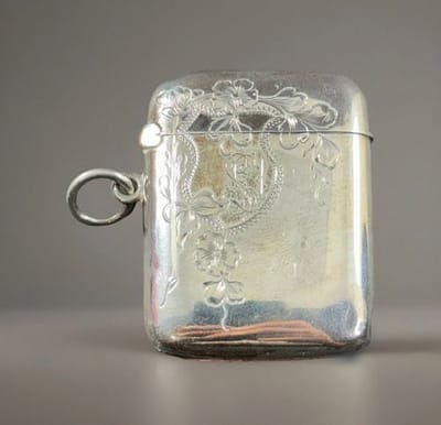 Antique 900 Sterling Silver Matchbox