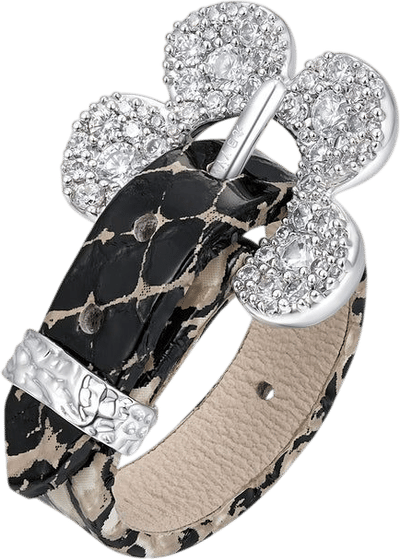 Paradise Pave Flower Buckle Belt Ring