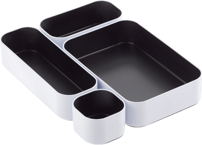 Three by Three Metal Drawer Organizers Set of 4