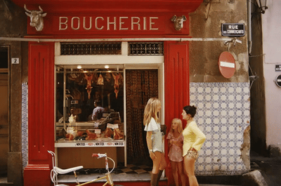 Saint-Tropez Boucherie, French Riviera, Estate Edition Photograph 1971