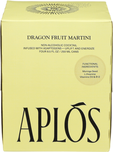 Aplos Dragon Fruit Martini Non-Alcoholic Cocktail 4 Pack