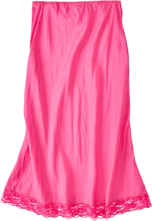 WORK OF FICTION — hazel half slip hot pink