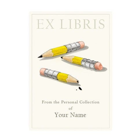 Felix Doolittle Yellow Pencils Bookplates
