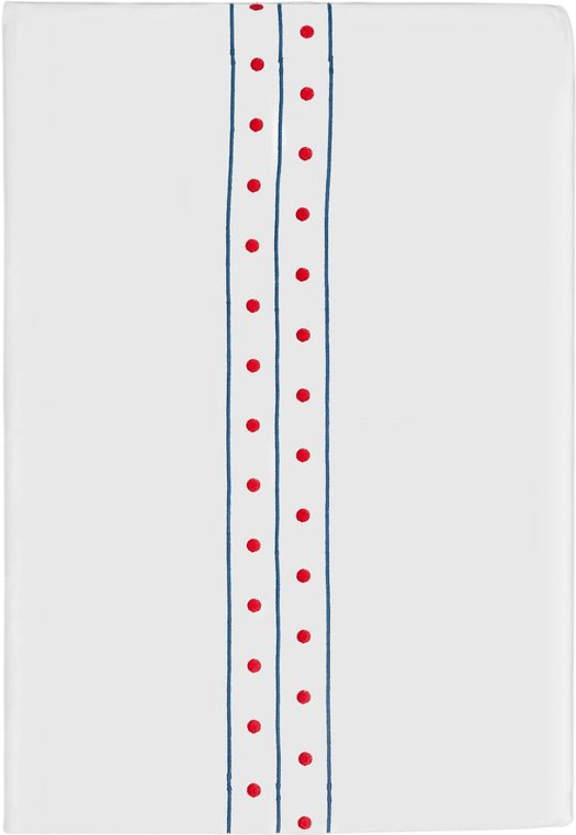 Stripes & Dots Hand-Embroidered Cotton King-Size Duvet Cover