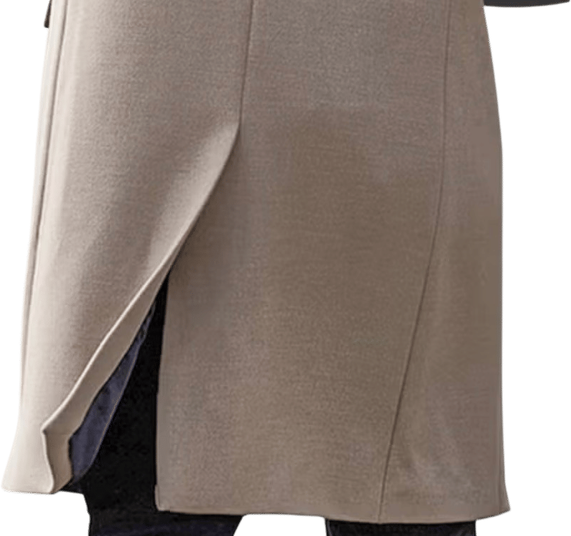 Remove the stitch on the back of your coat