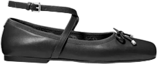 Ballet flats with an ankle strap