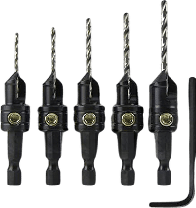 Make It Snappy Quick-Change 5-Piece Countersink Drill Bit Set